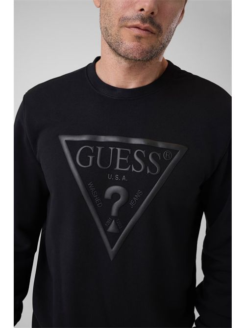 Felpa con logo ricamato GUESS | M6YQ37K4103/JBLK